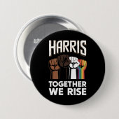 Badge Rond 7,6 Cm Harris 2024 Election LGBT Kamala Harris 2024 (Devant & derrière)