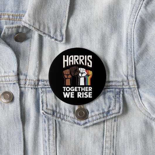 Badge Rond 7,6 Cm Harris 2024 Election LGBT Kamala Harris 2024 (En situation)