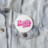 Badge Rond 7,6 Cm Harris 2024 rose (En situation)