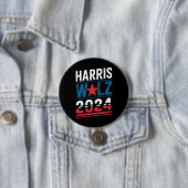 Badge Rond 7,6 Cm Harris Waltz 2024 Election Kamala Harris Tim Waltz (En situation)