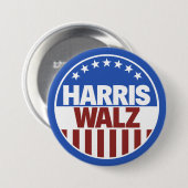 Badge Rond 7,6 Cm Harris Walz (Devant & derrière)