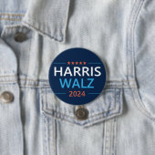 Badge Rond 7,6 Cm Harris Walz 2024 pour le président (En situation)