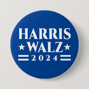 Badge Rond 7,6 Cm Harris Walz campagne électorale 2024