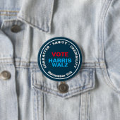 Badge Rond 7,6 Cm HARRIS WALZ Caractère Sanité Crédibilité (En situation)