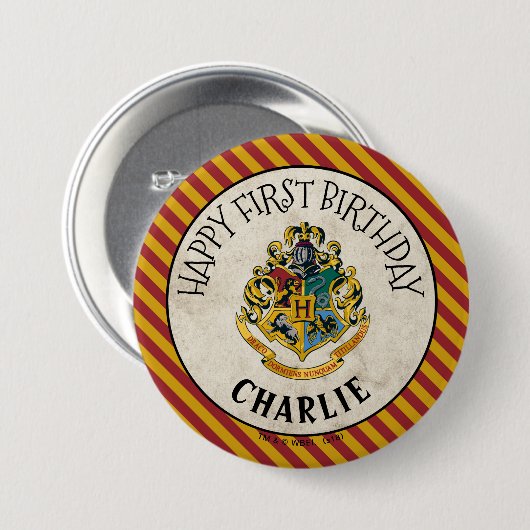 Badge Rond 7,6 Cm Harry Potter | Anniversaire de Hogwarts (Devant & derrière)