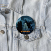 Badge Rond 7,6 Cm Haunted Goth Mansion Halloween (En situation)
