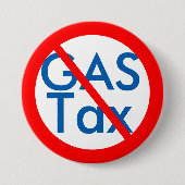 Badge Rond 7,6 Cm Hausses de la taxe sur l'essence (Devant)