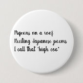 Badge Rond 7,6 Cm Haut bouton de roucoulement (Devant)