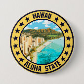 Badge Rond 7,6 Cm Hawaii (Devant)