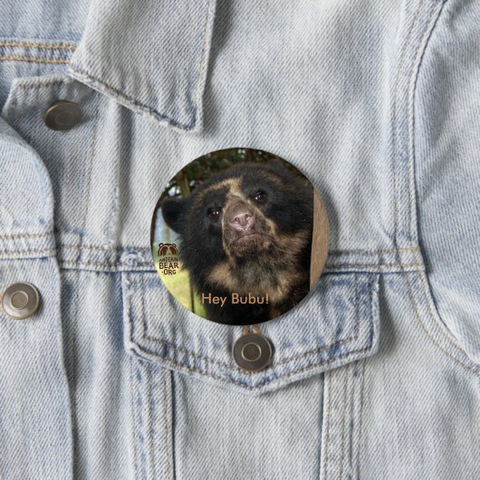 Badge Rond 7,6 Cm Hé Bubu ! (En situation)
