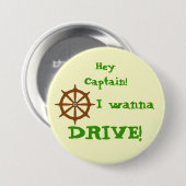 Badge Rond 7,6 Cm Hé capitaine Yellow (Devant & derrière)