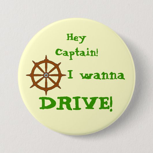 Badge Rond 7,6 Cm Hé capitaine Yellow (Devant)
