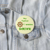 Badge Rond 7,6 Cm Hé capitaine Yellow (En situation)