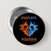 Badge Rond 7,6 Cm Heart/Flames (Devant & derrière)