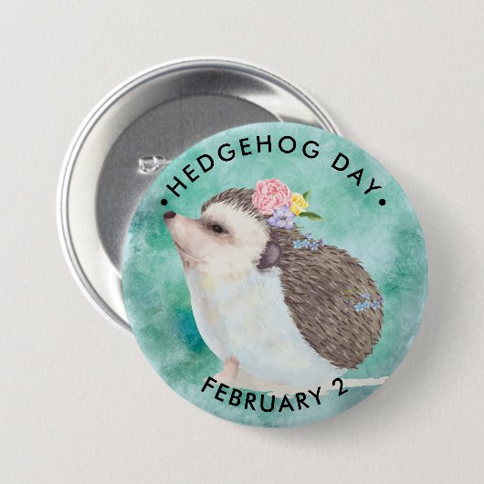 Badge Rond 7,6 Cm Hedgehog (Devant & derrière)