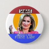 Badge Rond 7,6 Cm Heidi Cruz pour première Madame (Devant)
