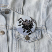 Badge Rond 7,6 Cm Hélicoptère de combat d'Aapache (En situation)