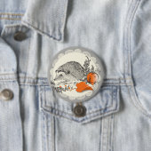 Badge Rond 7,6 Cm Hérisson (En situation)