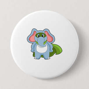 Badge Rond 7,6 Cm Héros éléphant