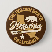 Badge Rond 7,6 Cm Hesperia, Californie (Devant)