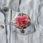 Badge Rond 7,6 Cm Hibiscus rose 02 (En situation)