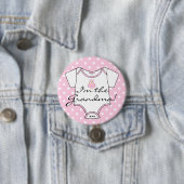 Badge Rond 7,6 Cm Hibou rose mignon sur les points blancs roses je (En situation)