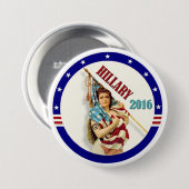 Badge Rond 7,6 Cm Hillary 2016 (Devant & derrière)