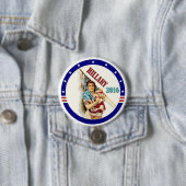 Badge Rond 7,6 Cm Hillary 2016 (En situation)