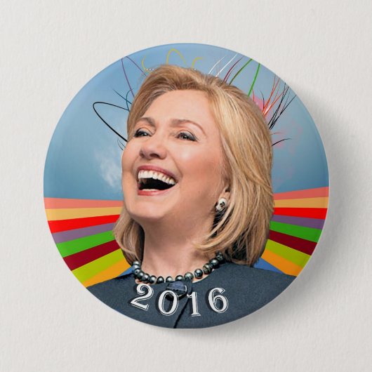 Badge Rond 7,6 Cm Hillary 2016 (Devant)
