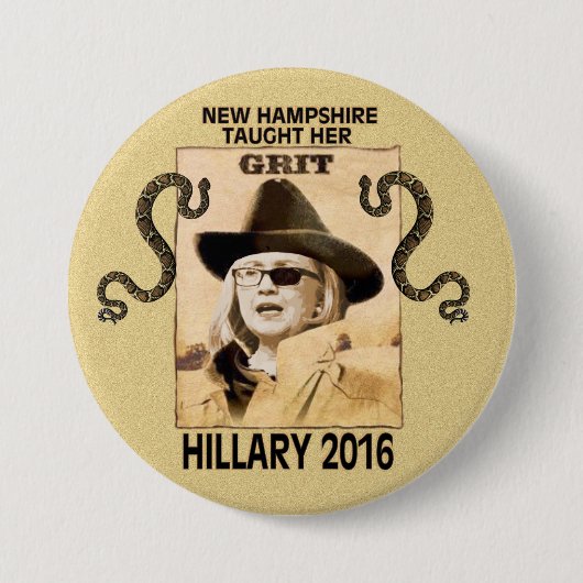 Badge Rond 7,6 Cm Hillary a la poussière abrasive (Devant)
