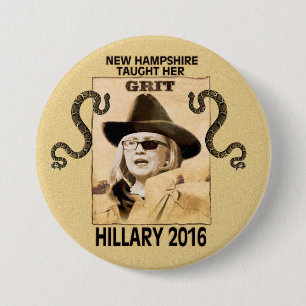Badge Rond 7,6 Cm Hillary a la poussière abrasive