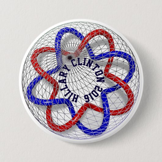 Badge Rond 7,6 Cm Hillary Clinton 2016 (Devant)
