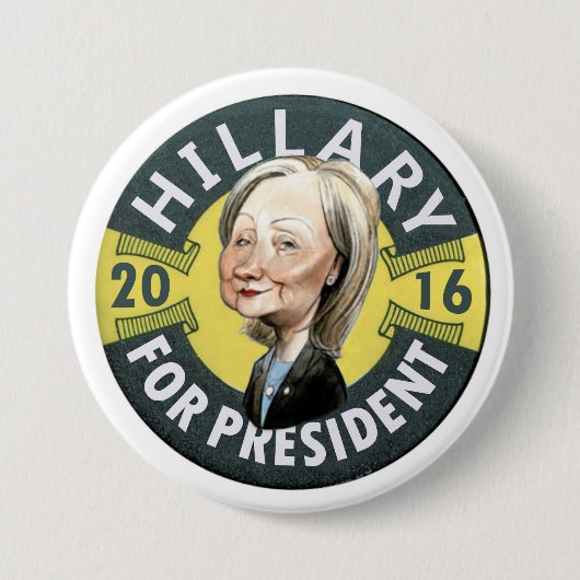 Badge Rond 7,6 Cm Hillary Clinton 2016 (Devant)