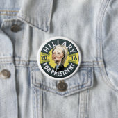 Badge Rond 7,6 Cm Hillary Clinton 2016 (En situation)