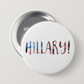 Badge Rond 7,6 Cm Hillary Clinton bokeh (Devant & derrière)