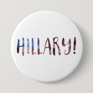 Badge Rond 7,6 Cm Hillary Clinton bokeh