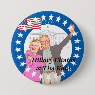 Badge Rond 7,6 Cm Hillary Clinton - Hillary,Tim Kain illustration
