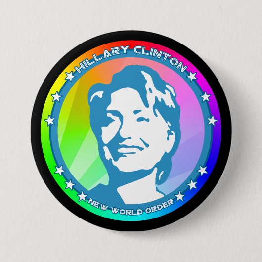 Badge Rond 7,6 Cm hillary clinton rainbow (Devant)
