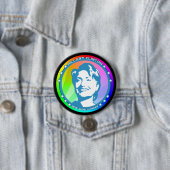 Badge Rond 7,6 Cm hillary clinton rainbow (En situation)
