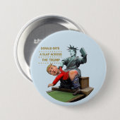 Badge Rond 7,6 Cm Hillary contre l'atout (Devant & derrière)