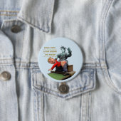 Badge Rond 7,6 Cm Hillary contre l'atout (En situation)