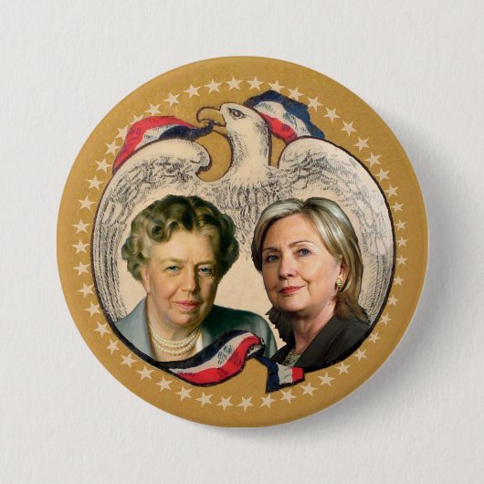 Badge Rond 7,6 Cm Hillary et sa héroïne (Devant)