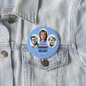 Badge Rond 7,6 Cm Hillary, JFK et RFK (En situation)
