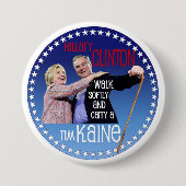 Badge Rond 7,6 Cm Hillary, promenade doucement (Devant)