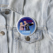 Badge Rond 7,6 Cm Hillary, promenade doucement (En situation)