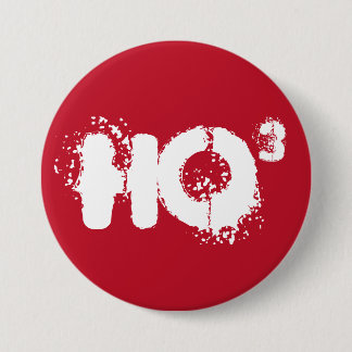 Badge Rond 7,6 Cm Ho Ho Ho "Ho to 3rd power" Noël Père Noël
