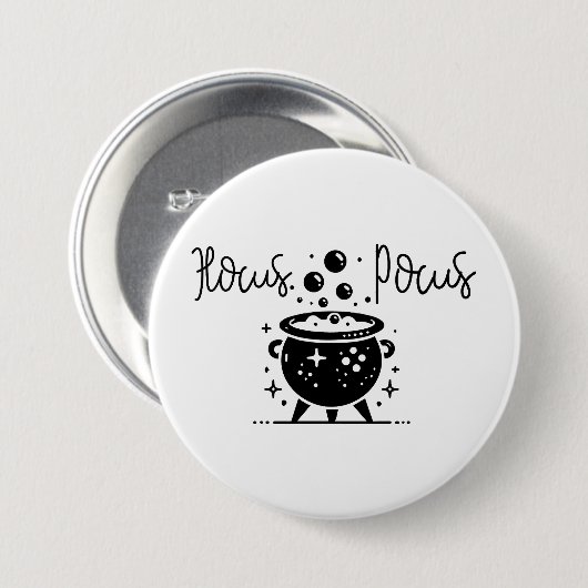 Badge Rond 7,6 Cm Hocus Pocus Bubbling Witch Cauldron Halloween (Devant & derrière)