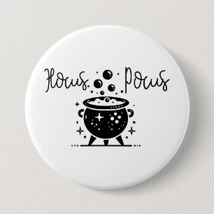 Badge Rond 7,6 Cm Hocus Pocus Chaudron de sorcière bouillonnant Hall
