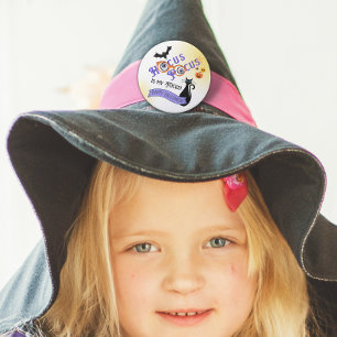Badge Rond 7,6 Cm Hocus Pocus Focus Halloween Grand Bouton
