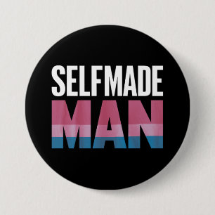 Badge Rond 7,6 Cm Homme fait par soi-même Transgenre Drapeau de fier